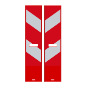 Traffic panel flat | film RA2/B | on both sides indicating right / left | red / white